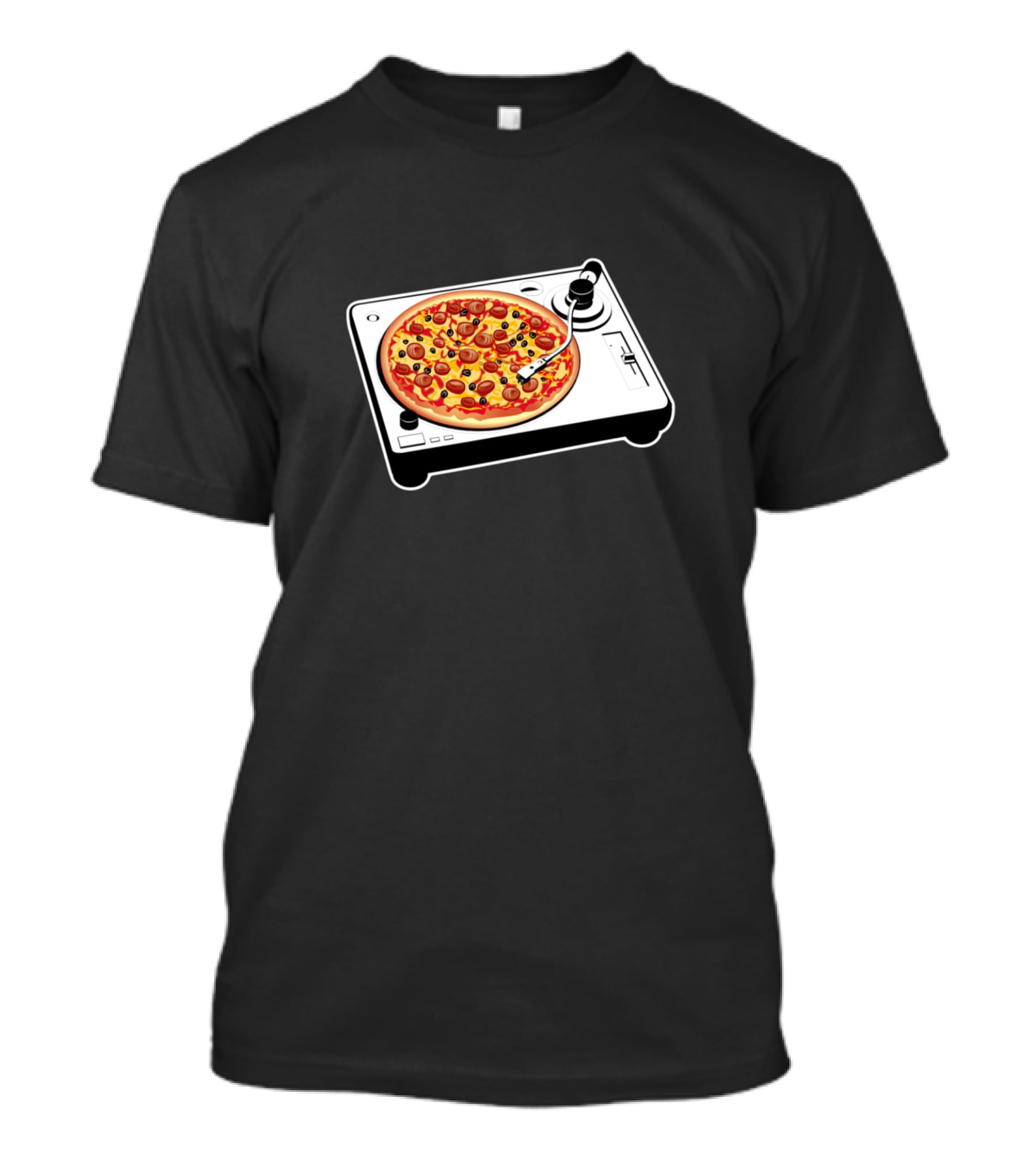 Pizza Turntable DJ Plate T-Shirt