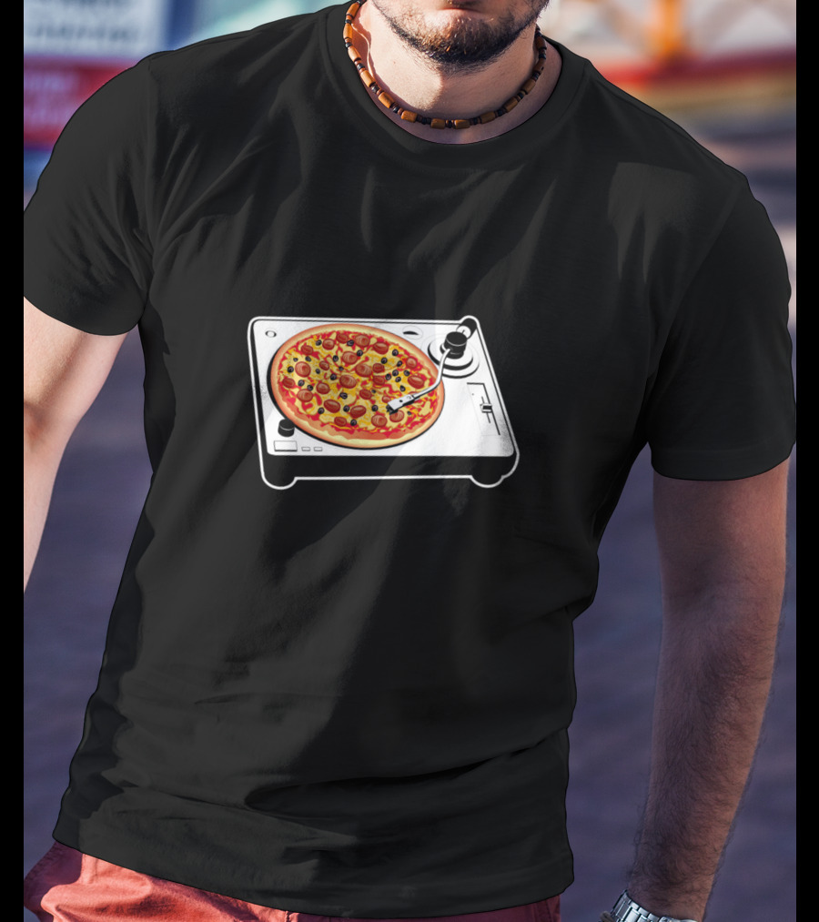 Pizza Turntable DJ Plate T-Shirt