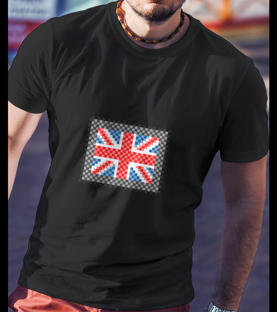 Plaid Scottish Tartan Texture England Union Jack Flag T-Shirt