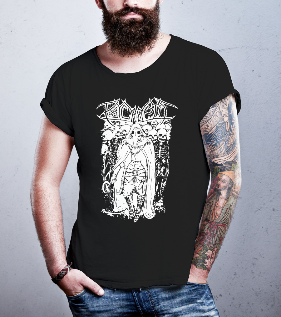 Psycroptic Plague Doctor With Skeleton Army T-Shirt