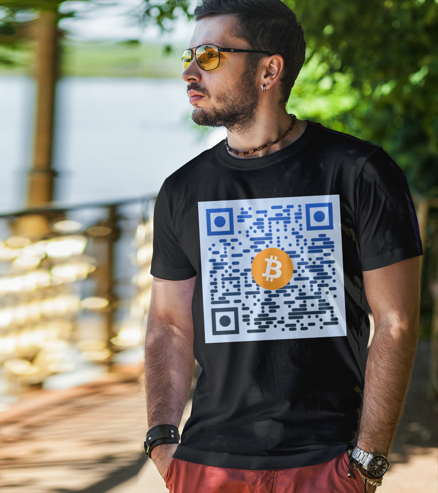 QR Code Bitcoin T-Shirt