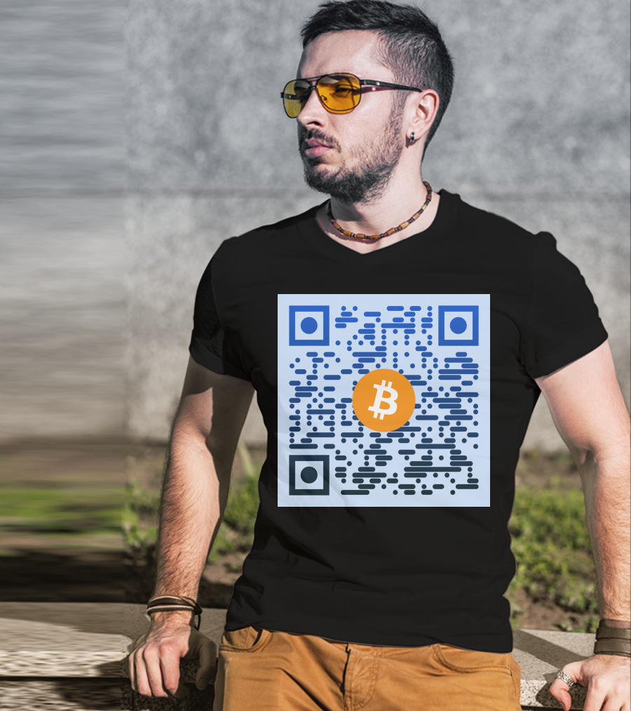 QR Code Bitcoin T-Shirt