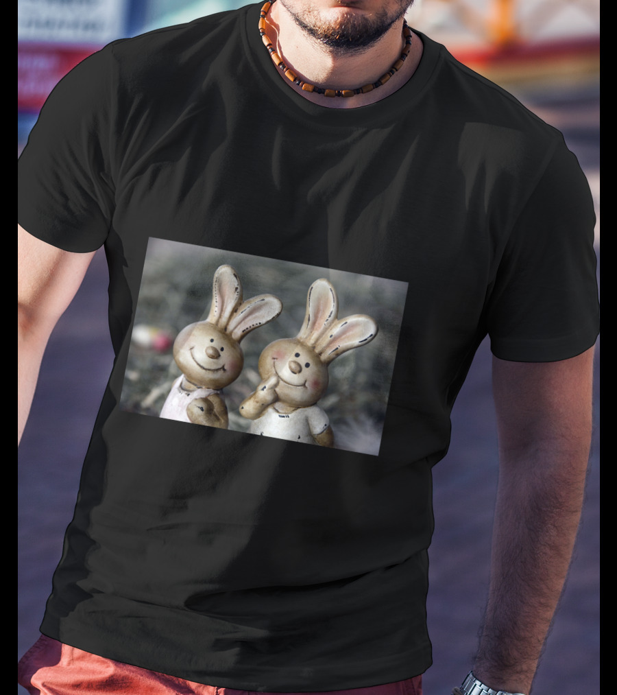 Rabbit Forever Smiling Bunny Figurines T-Shirt