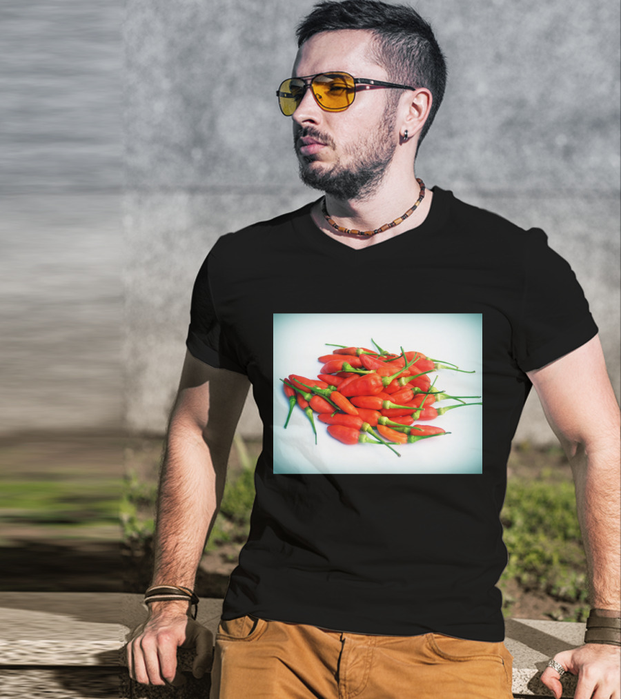 Red Chilli Peppers Abundance Hot And Spicy T-Shirt