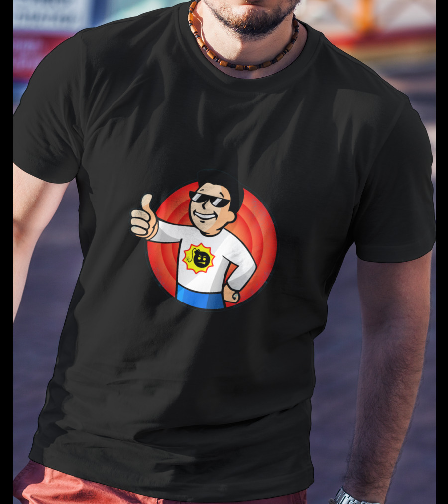 Serious Sam Thumbs Up Vault Boy Mashup T-Shirt