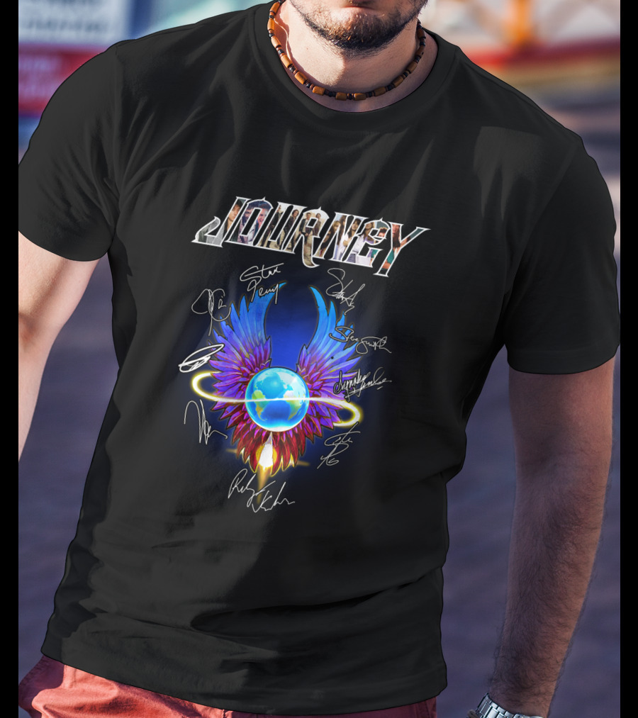 Journey Band Winged Globe T-Shirt
