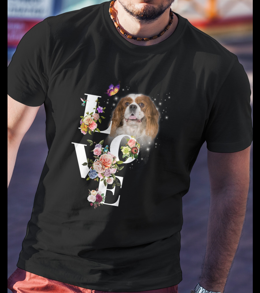 LOVE Spaniel Floral Butterfly Magic T-Shirt
