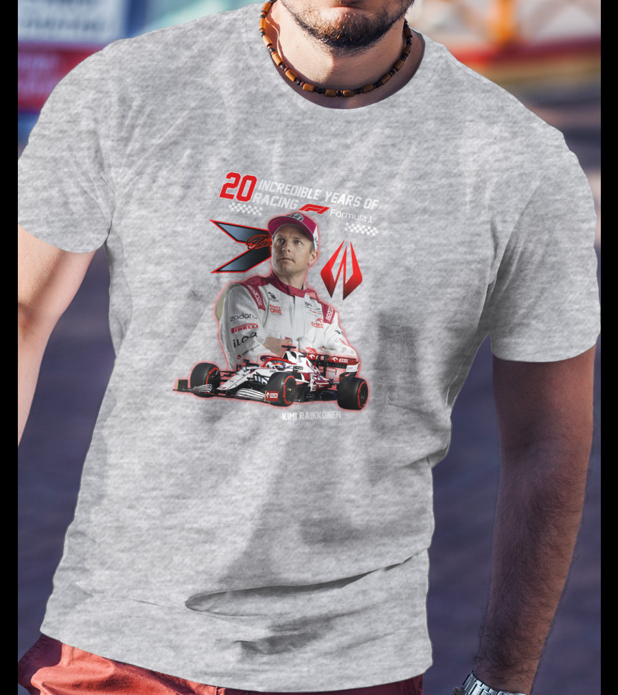 20 Incredible Years Of Racing Kimi Räikkönen Formula 1 T-Shirt
