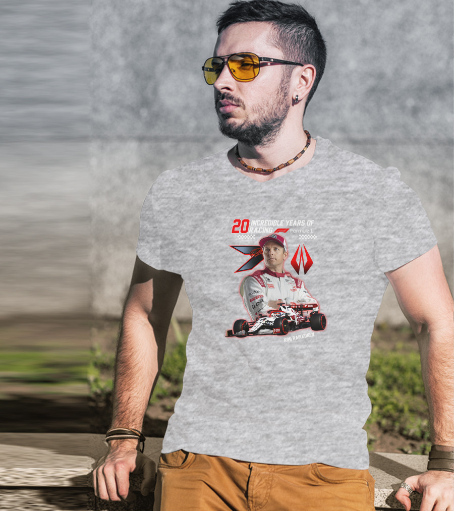 20 Incredible Years Of Racing Kimi Räikkönen Formula 1 T-Shirt