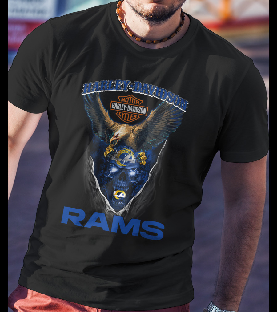 Harley Davidson Los Angeles Rams Hd29Nfl T-Shirt