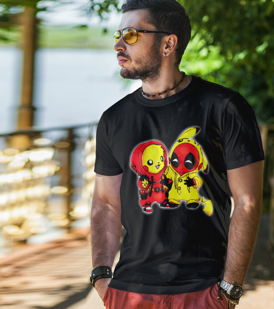 Deadpool Pikachu Mashup Costume Friendship T-Shirt