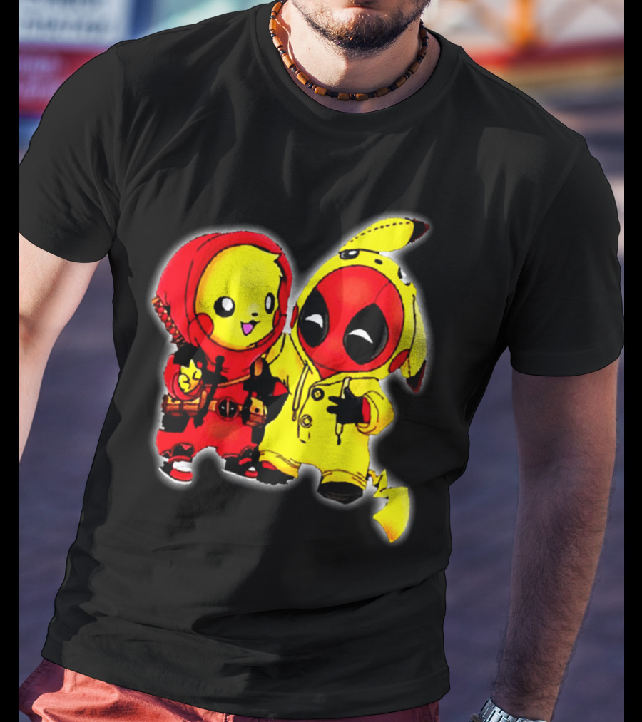 Deadpool Pikachu Mashup Costume Friendship T-Shirt