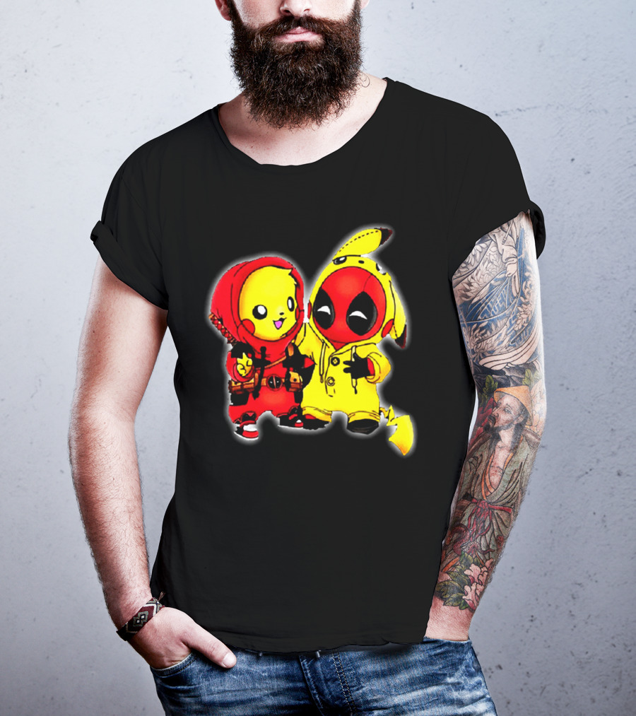 Deadpool Pikachu Mashup Costume Friendship T-Shirt