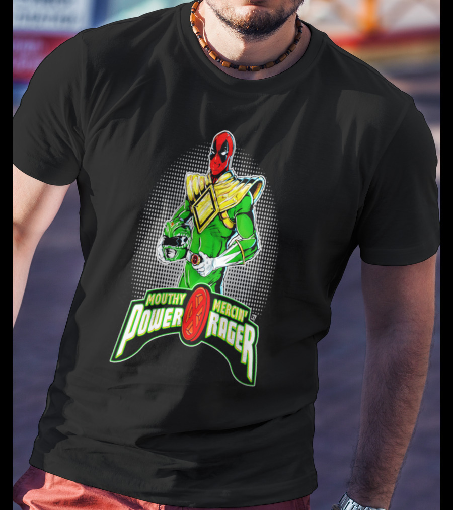 Mouthy Mercenary Power Rager Deadpool T-Shirt