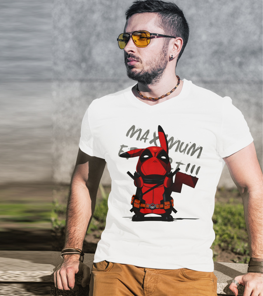 Pikachu Deadpool Maximum Effort T-Shirt