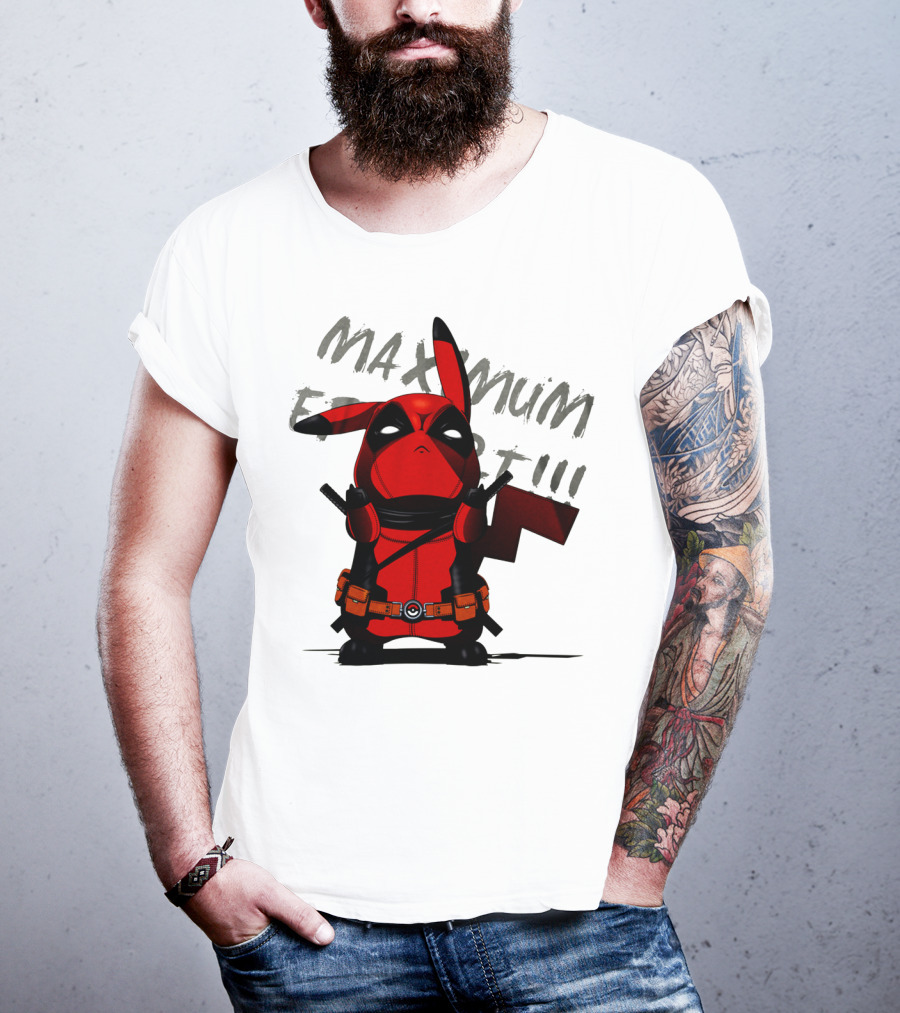 Pikachu Deadpool Maximum Effort T-Shirt