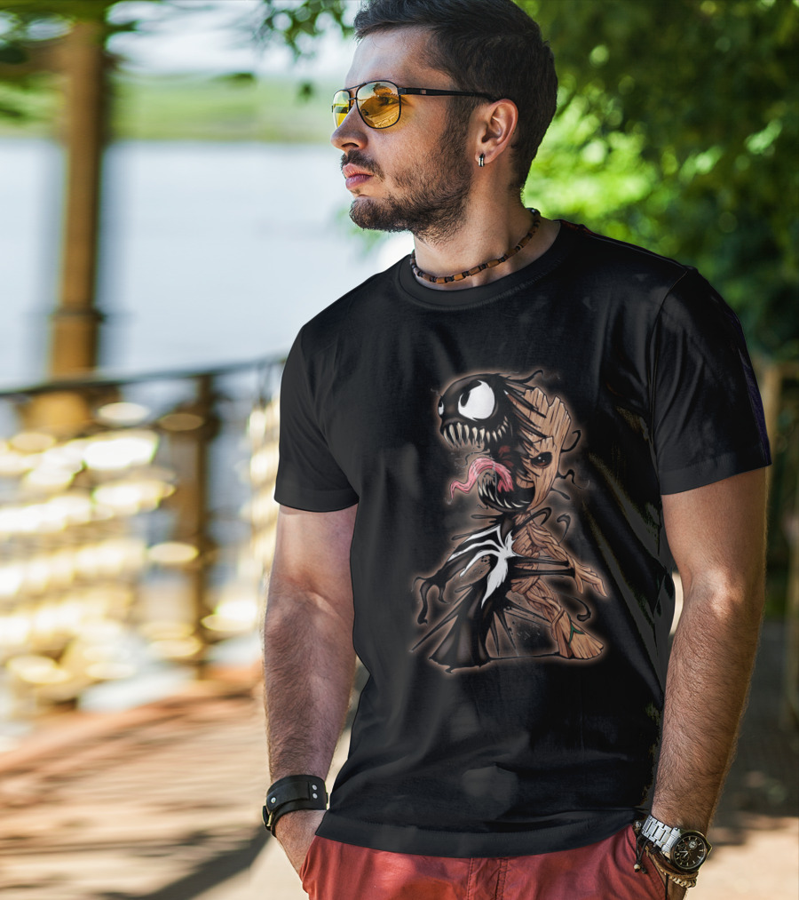 Groot Venom Mashup Symbiotic Fusion Character T-Shirt