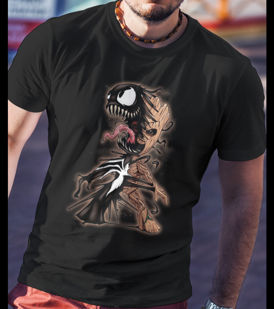 Groot Venom Mashup Symbiotic Fusion Character T-Shirt