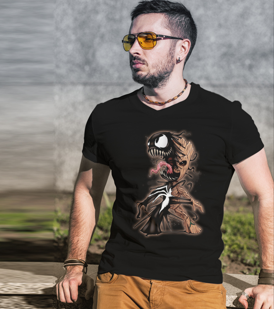 Groot Venom Mashup Symbiotic Fusion Character T-Shirt