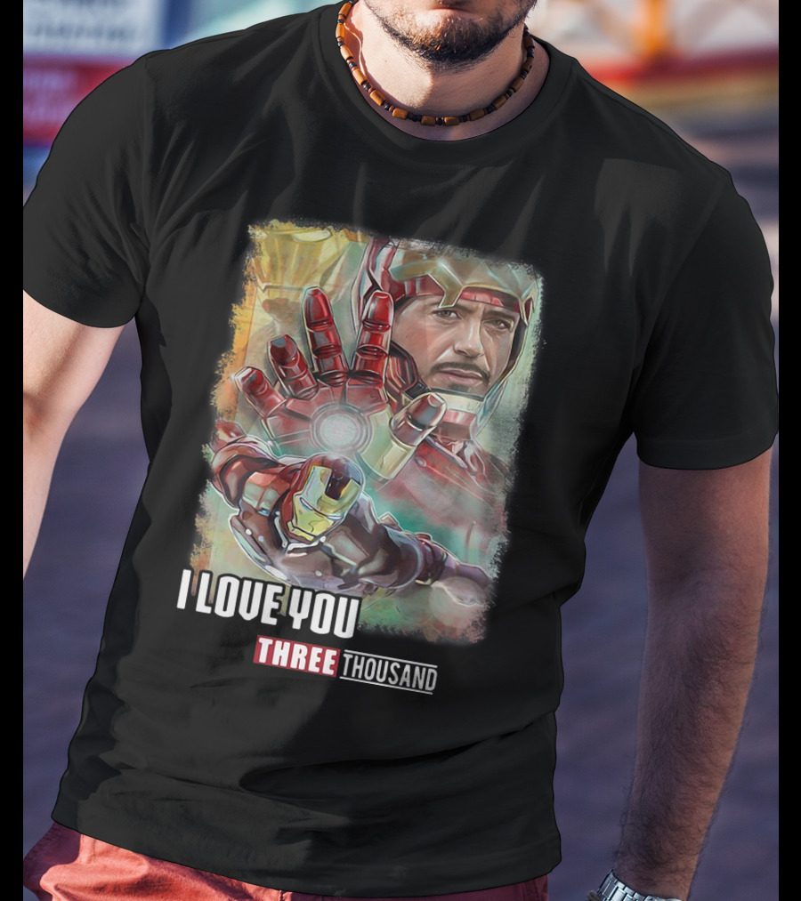 Avengers Endgame Iron Man I Love You Three Thousand Tony Stark T-Shirt
