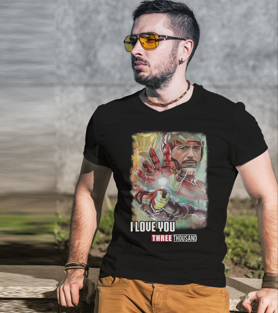Avengers Endgame Iron Man I Love You Three Thousand Tony Stark T-Shirt