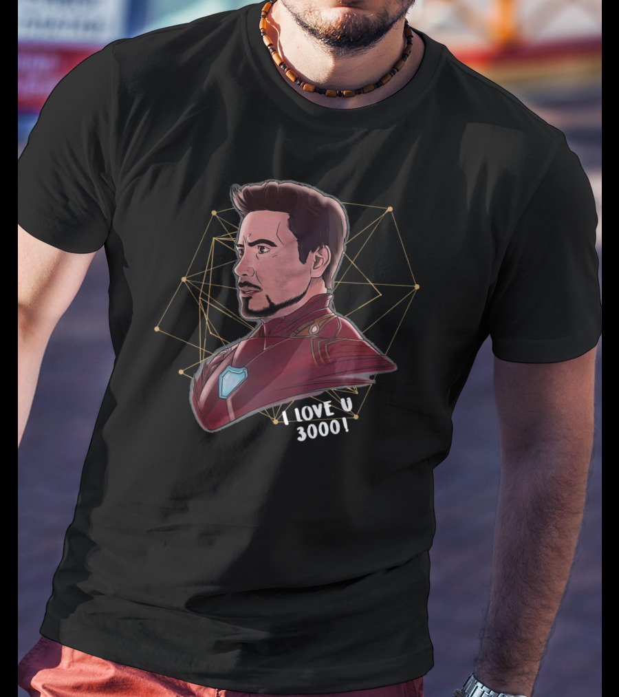 I Love You 3000 Tony Stark Iron Man Avengers T-Shirt