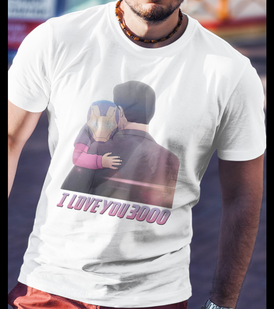 Avengers I Love You 3000 Morgan Stark Iron Man Hug Scene T-Shirt