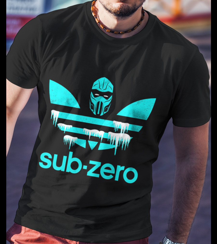 Mortal Kombat Sub-Zero Logo Frozen Mask Iconic Crossover T-Shirt