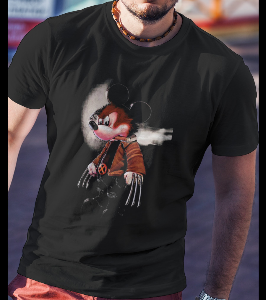 Mickey Mouse Wolverine X-Men Mashup T-Shirt