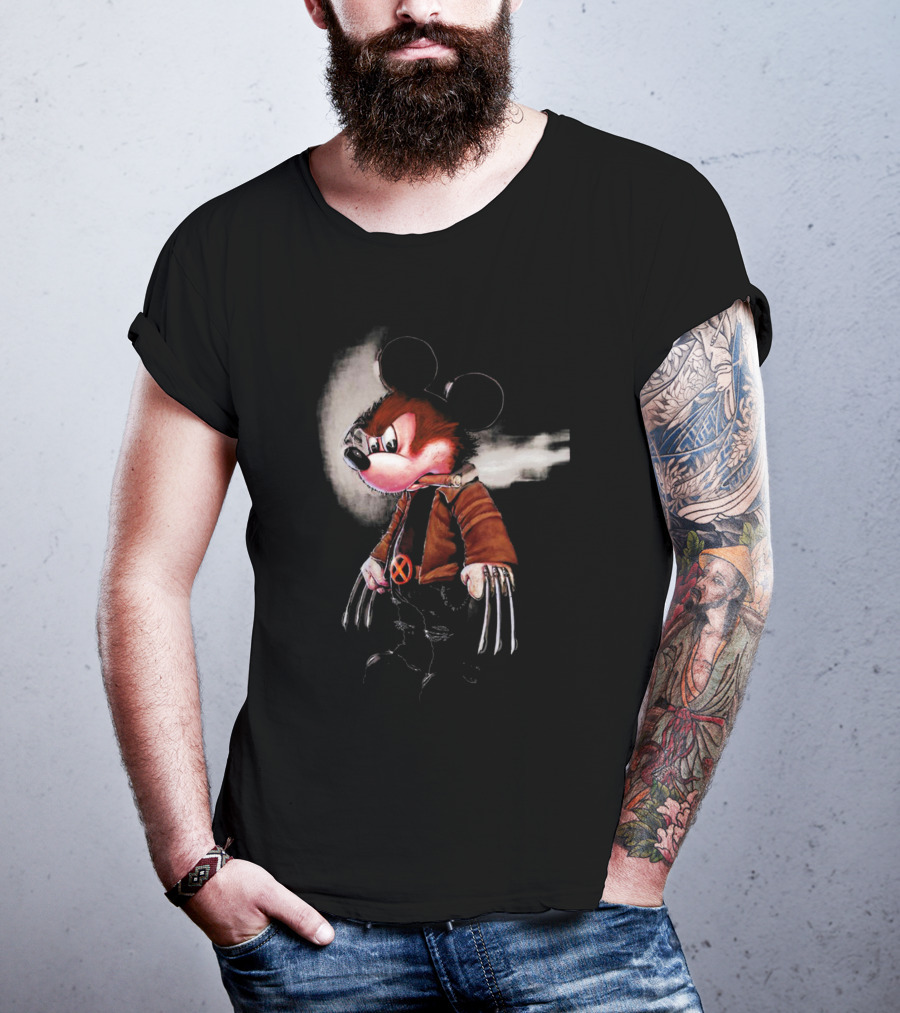 Mickey Mouse Wolverine X-Men Mashup T-Shirt
