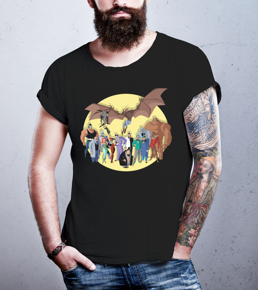 The Rogues Gallery Batman Villains Group With Joker Riddler Catwoman And Penguin Iconic Characters T-Shirt