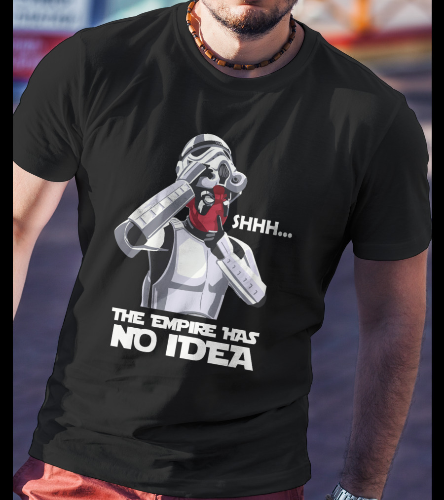 Deadpool Stormtrooper Mashup The Empire Has No Idea Shhh Star Wars Crossover T-Shirt