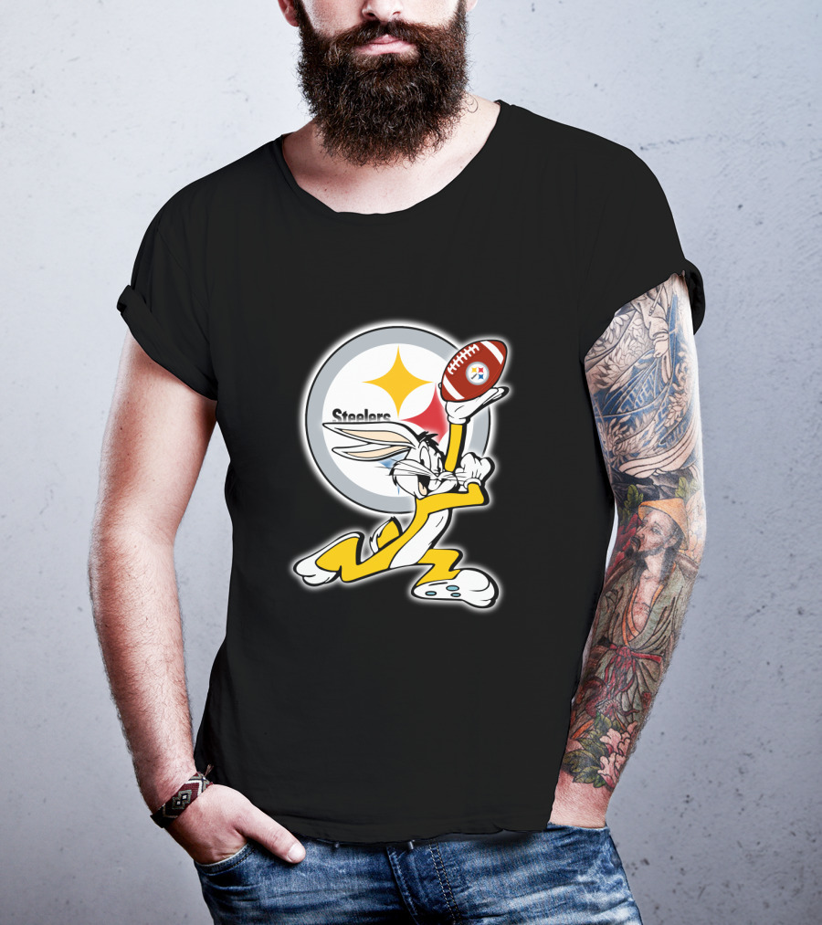 Pittsburgh Steelers Bugs Bunny Football T-Shirt