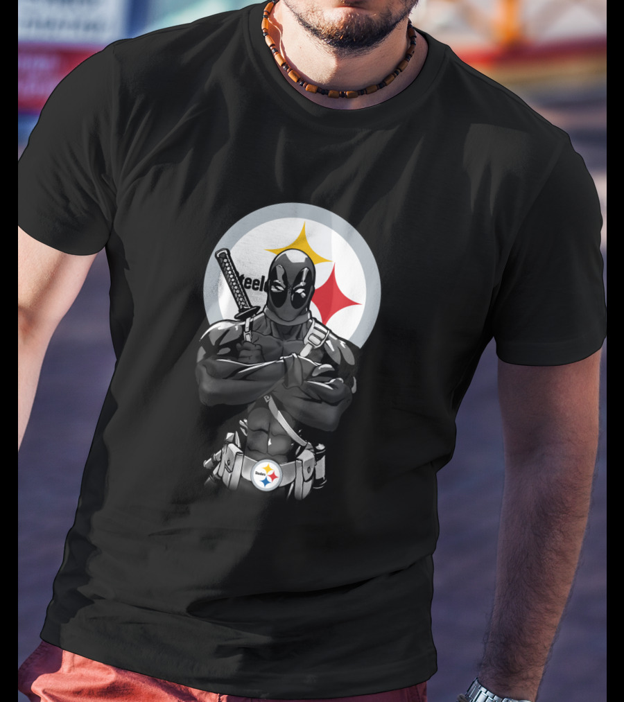Pittsburgh Steelers Deadpool Crossover T-Shirt