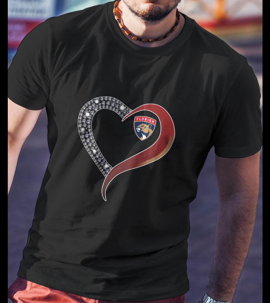 Florida Panthers Heart T-Shirt