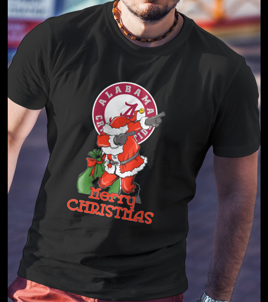 Alabama Crimson Tide Merry Christmas Santa T-Shirt
