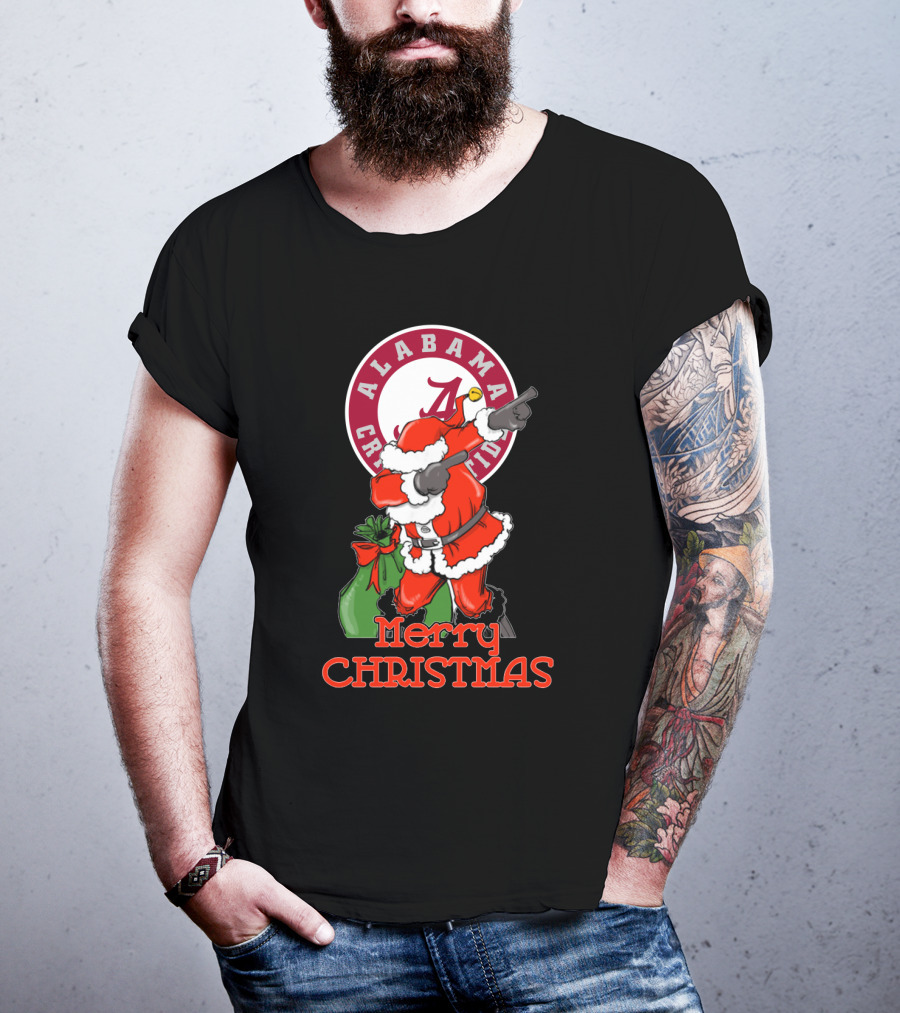 Alabama Crimson Tide Merry Christmas Santa T-Shirt