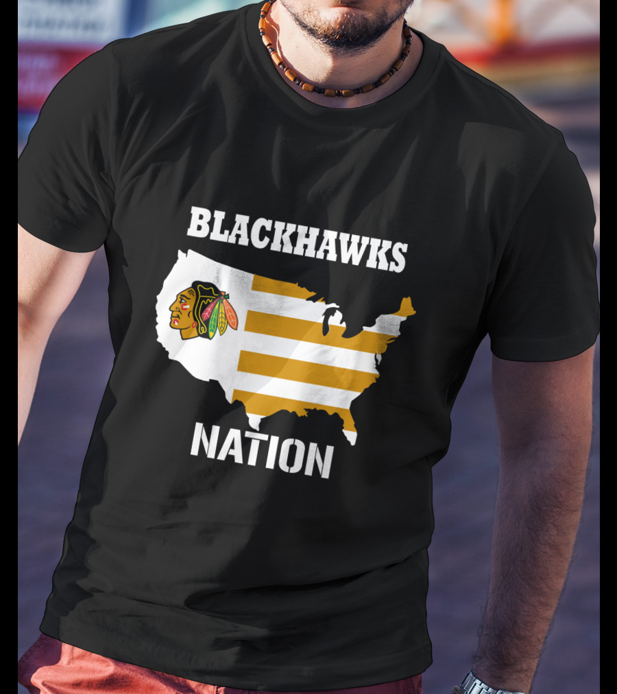 Blackhawks Nation Usa T-Shirt
