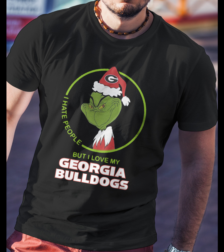 I Hate People But I Love My Georgia Bulldogs T-Shirt
