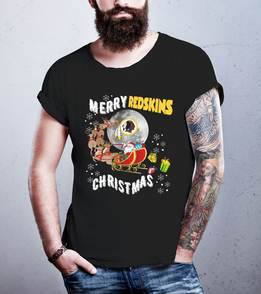 Merry Redskins Christmas T-Shirt