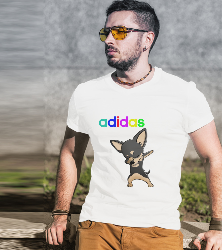 Chihuahua Black Cute Dabbing T-Shirt