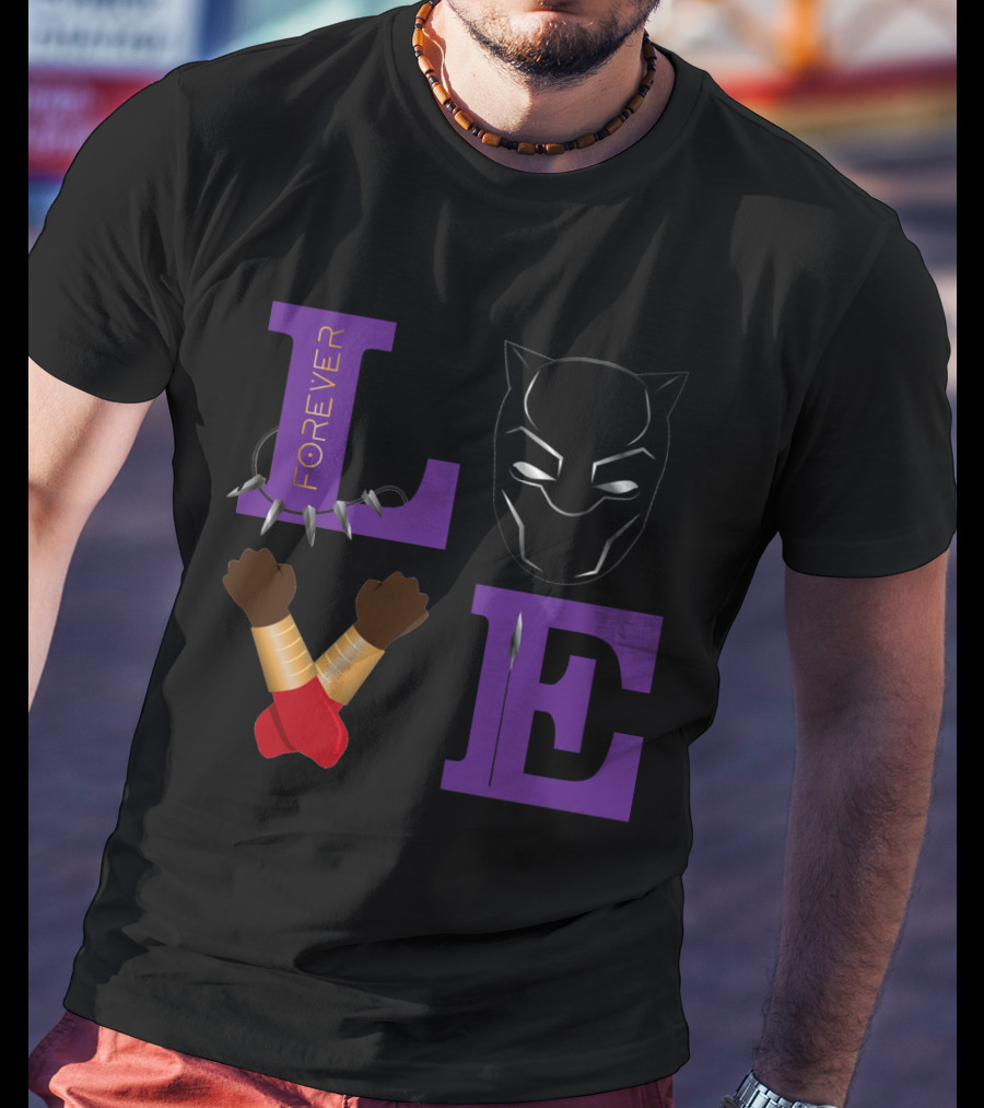 Love Forever Black Panther Wakanda Tribute T-Shirt