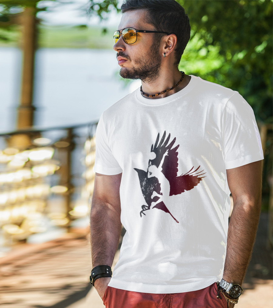 Volleyball Player Silhouette With Bird Wings T-Shirt