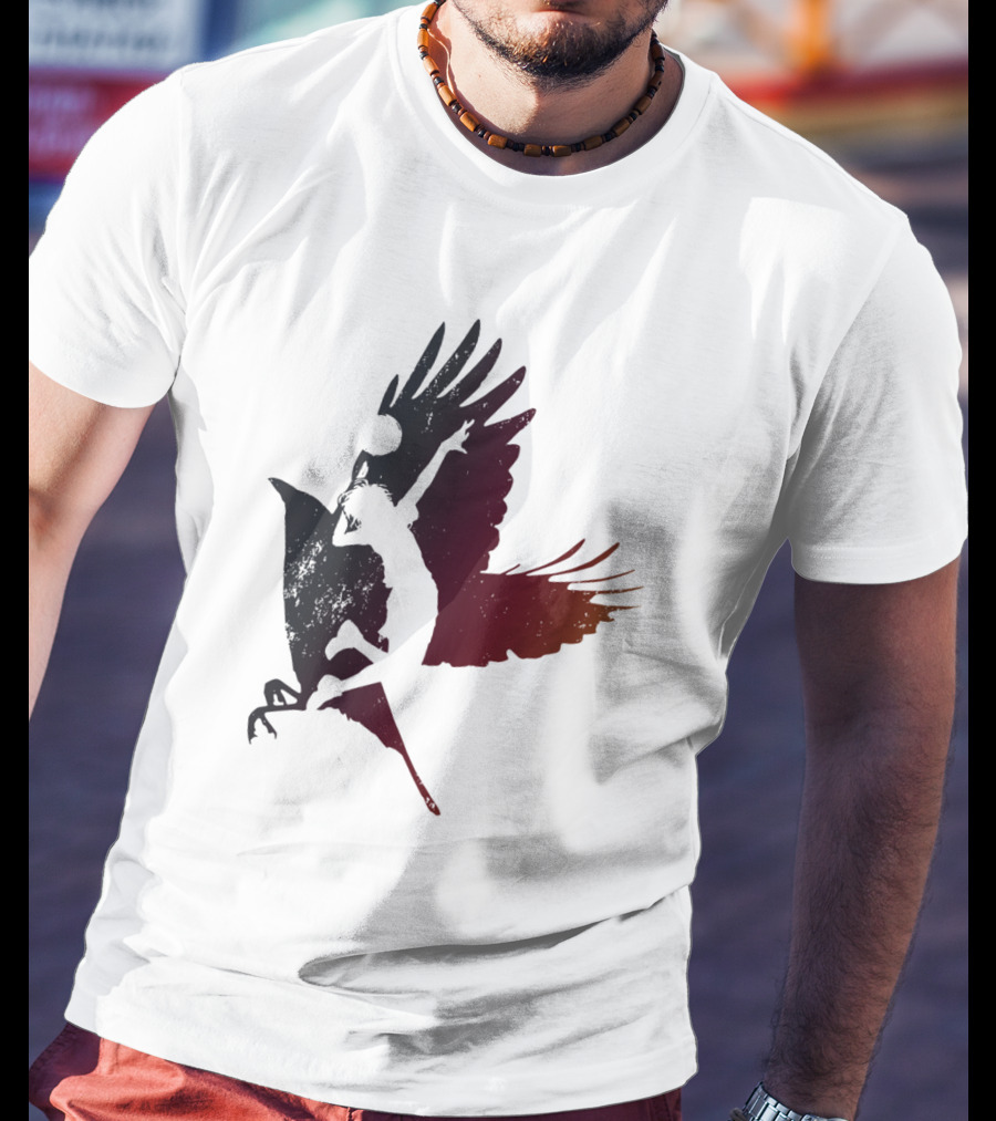 Volleyball Player Silhouette With Bird Wings T-Shirt