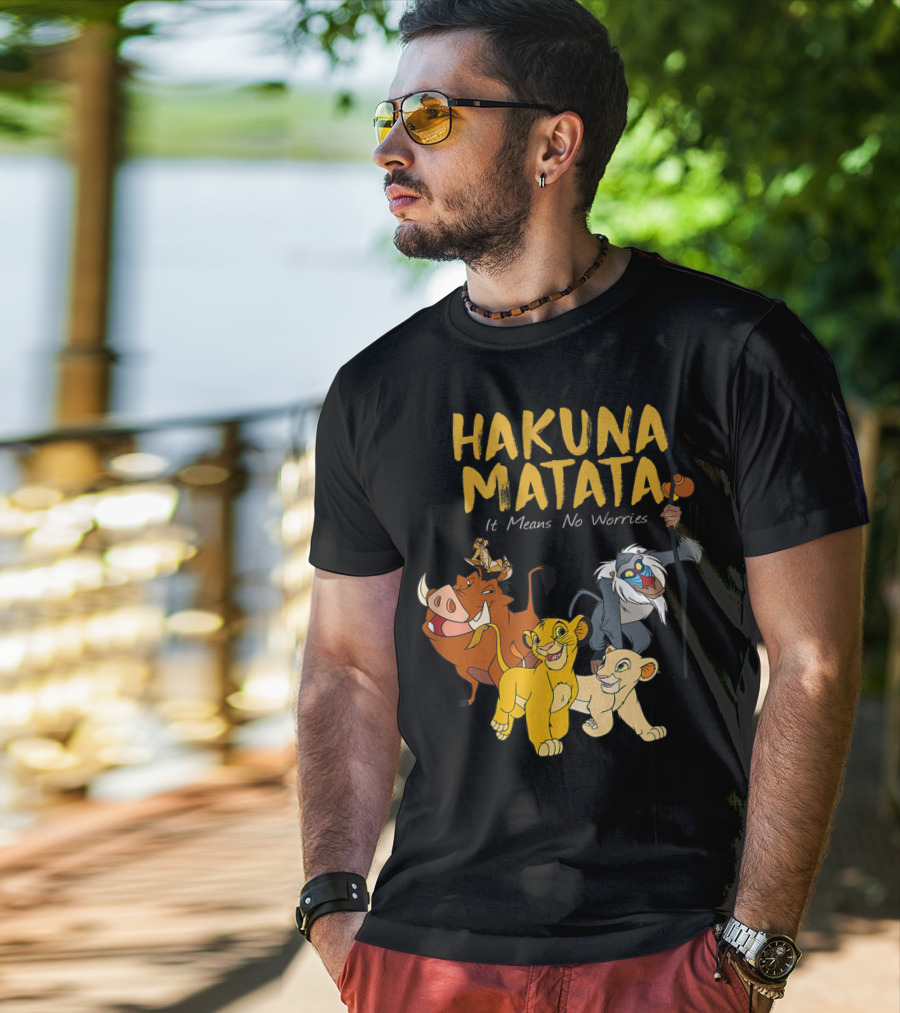 Hakuna Matata It Means No Worries Disney Films T-Shirt
