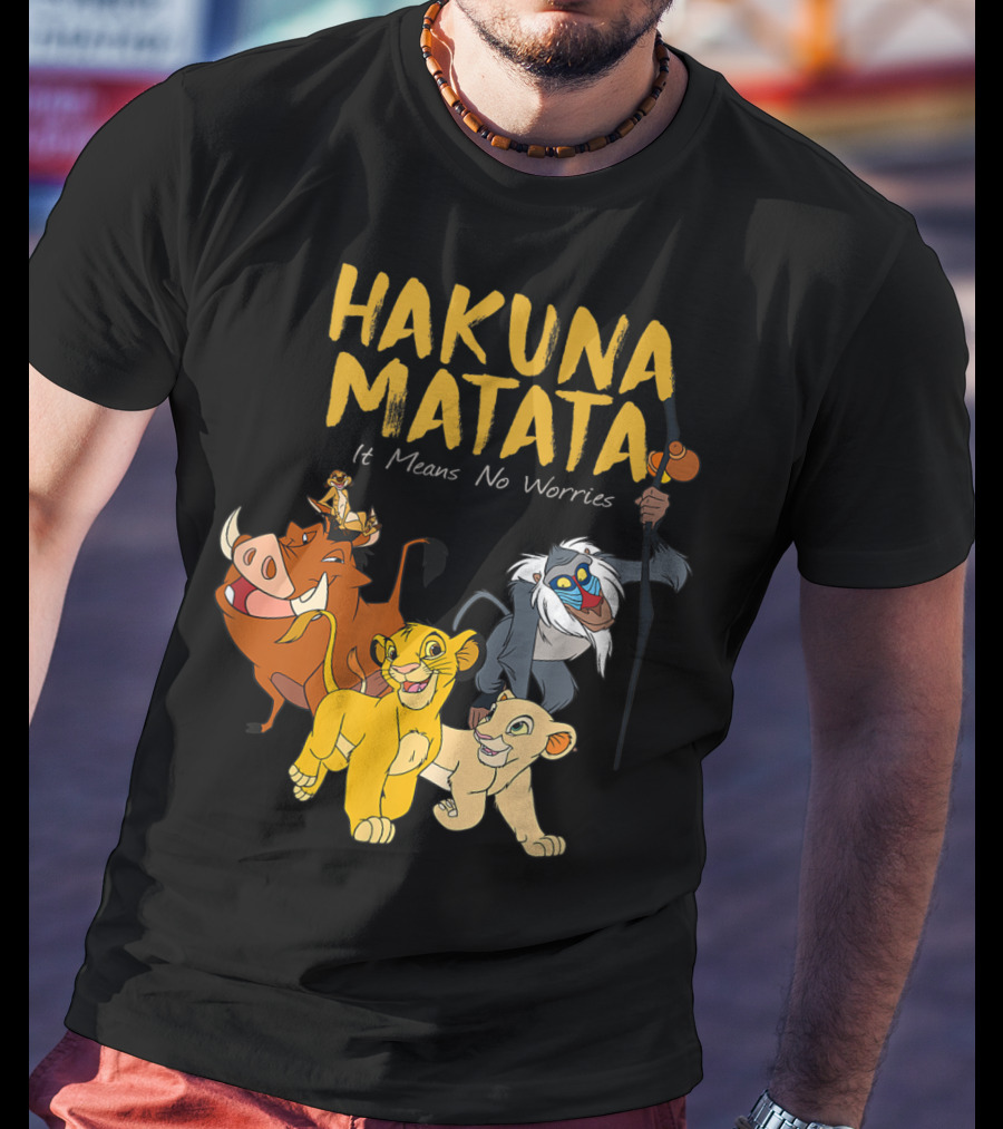 Hakuna Matata It Means No Worries Disney Films T-Shirt