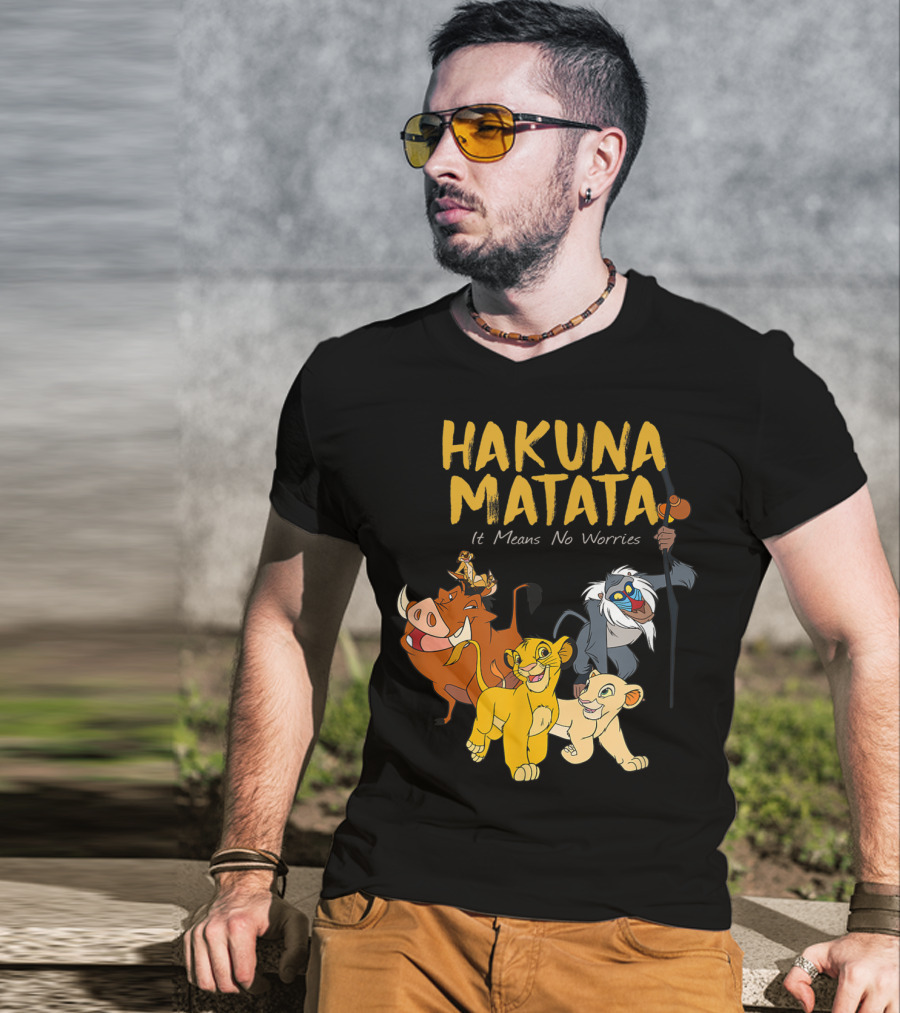 Hakuna Matata It Means No Worries Disney Films T-Shirt