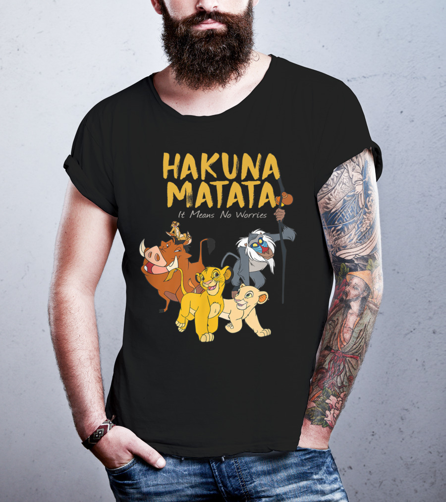 Hakuna Matata It Means No Worries Disney Films T-Shirt