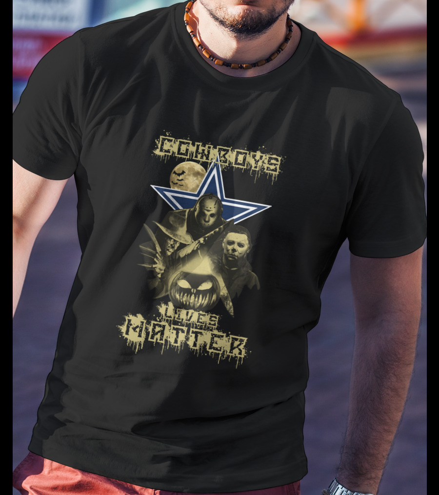 Cowboys Lives Matter Horror Icons Dallas Star T-Shirt