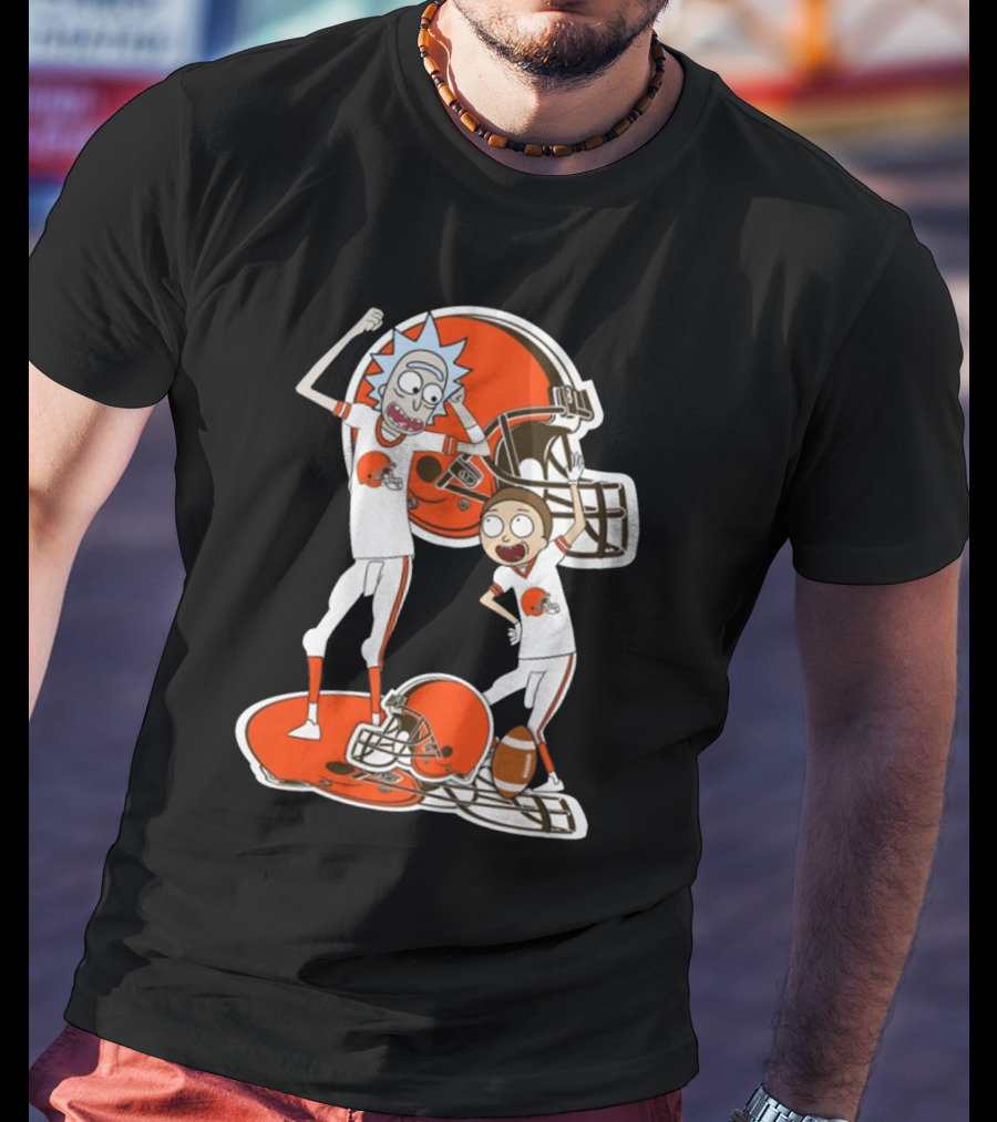 Cleveland Browns Football Rick And Morty Celebration T-Shirt